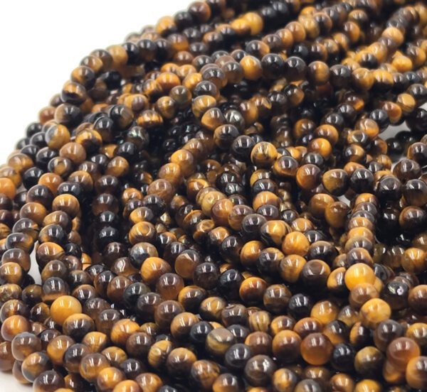 Natural Tiger's Eye 4mm 6mm 8mm 10mm Round Beads High Quality Smooth Polished 15.5" Strand, GRN353 - Image 2