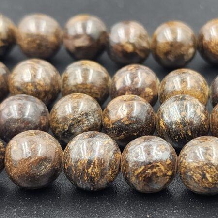 Natural Bronzite 4mm, 6mm, 8mm, 10mm Round Beads High Quality Brown Stone 15.5" Strand, GRN356
