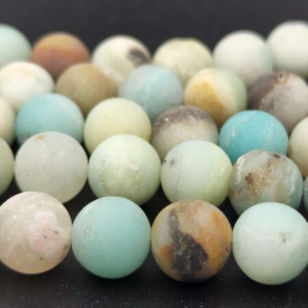 Amazonite Beads Matte Best Quality Round sizes 4mm, 6mm, 8mm, 10mm, 12mm, 14mm- Full Strand- 15.5 Inches- Matte Finish - Full Strand, GRN357