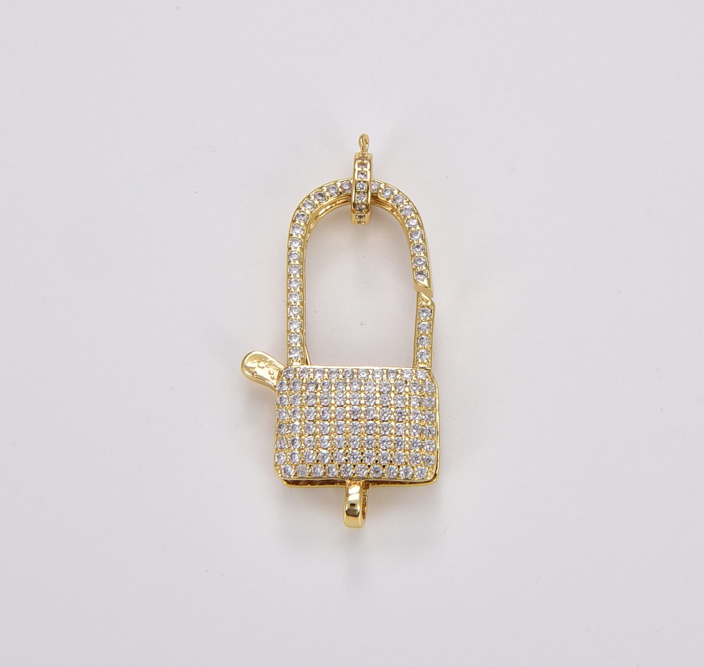 14K Gold Filled Lobster Claw Clasps CZ Micro Pave, Buckle Clasps, Enhancer,  Closure Clasp, 37x17mm, CL219