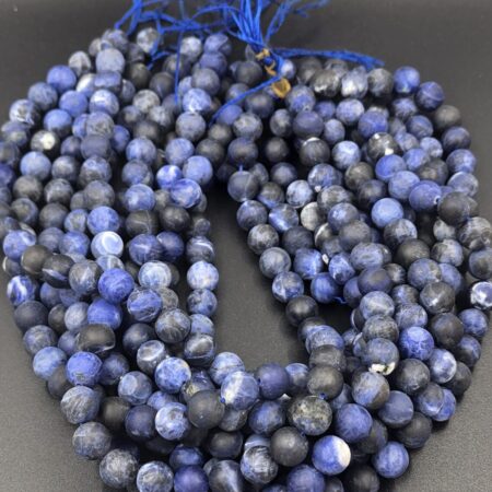 Natural Sodalite Beads AAA Quality, High Quality in Round- 4mm, 6mm, 8mm, 10mm, 12mm- Full 15.5 Inch Strand- Matte Finish Gemstone Beads, GRN354