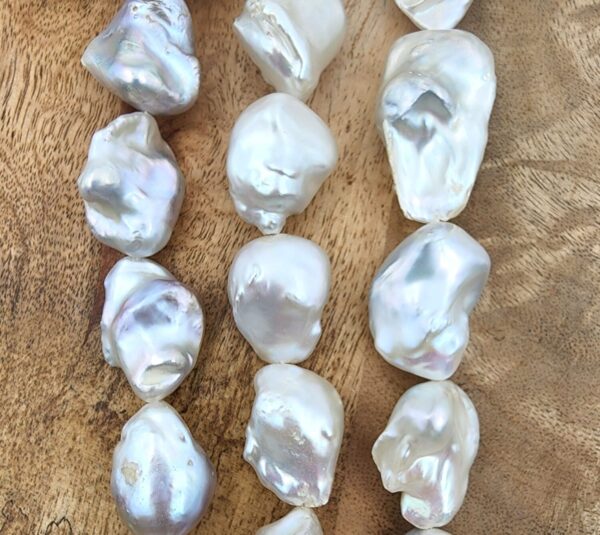 AAA Genuine Natural Freshwater baroque pearl Beads, Big Size Irregular Edison pearl bead Bridesmaid & Wedding Pearls Necklace 22x19mm PRP820 - Image 10