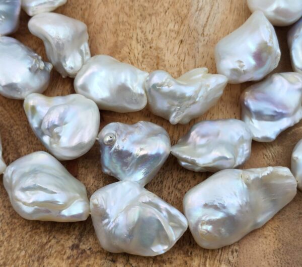 Rare! 15x25mm Genuine deals Natural Freshwater Baroque Pearl Beads,Big Size Irregular Edison Pearl Beads,Bridesmaid&Wedding Pearls Necklace