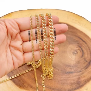 Gold Cuban Curb Chain by Foot, Cuban Curb Chain, Wholesale Bulk Roll Chain for Jewelry Making, CH103|CH104