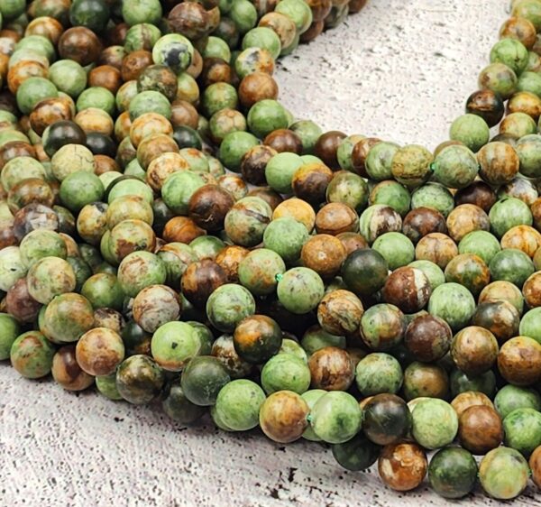 High Quality Green Opal Smooth Round Beads, Grade AAA Genuine Green Opal Beads, Gifts for her, 6mm 8mm 10mm 12mm 14mm 15.5" Strand GRN364