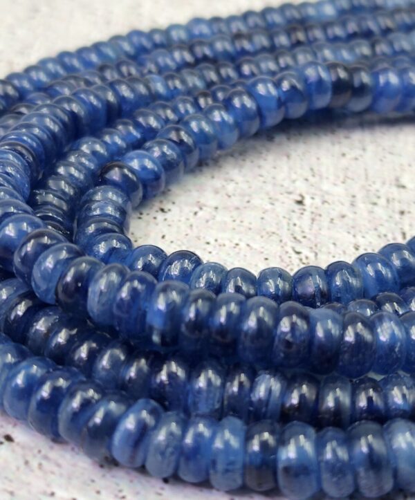 AAA Natural Kyanite, Rondelle Kyanite Bead, Natural Kyanite Blue Color Gemstone, Great Quality 15.5” Strand Loose Gemstone, 7x3mm, PRP829