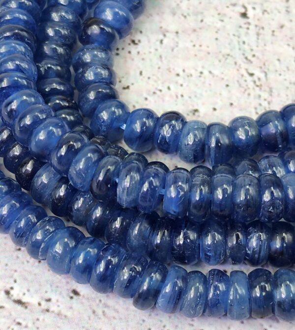 AAA Natural Kyanite, Rondelle Kyanite Bead, Natural Kyanite Blue Color Gemstone, Great Quality 15.5” Strand Loose Gemstone, 7x3mm, PRP829 - Image 2