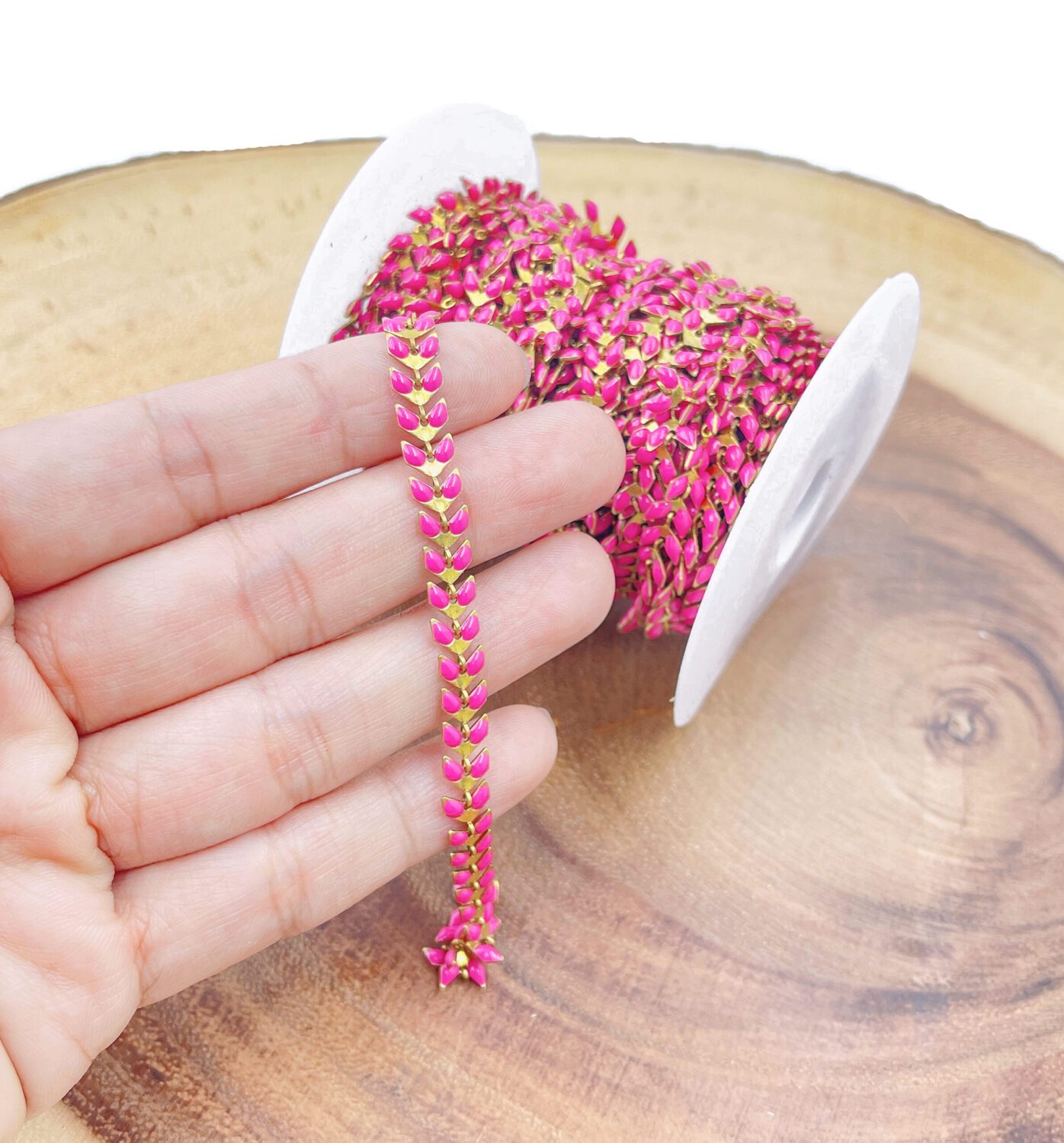  ARTIBETTER 1 Roll Crafts Filling Bead Chain Beaded