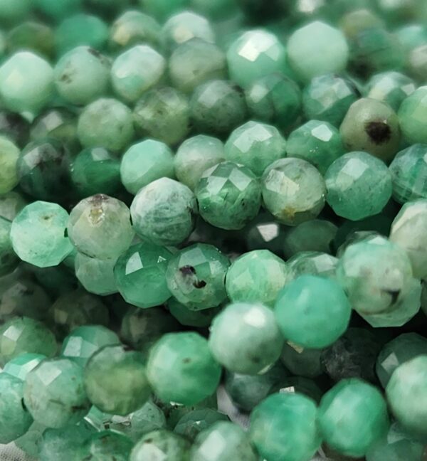 Natural Emerald Faceted Beads 3mm or 2.5mm Genuine Emerald Zambia Beads Faceted Loose Beads Green Gemstone Beads PRP401 - Image 7