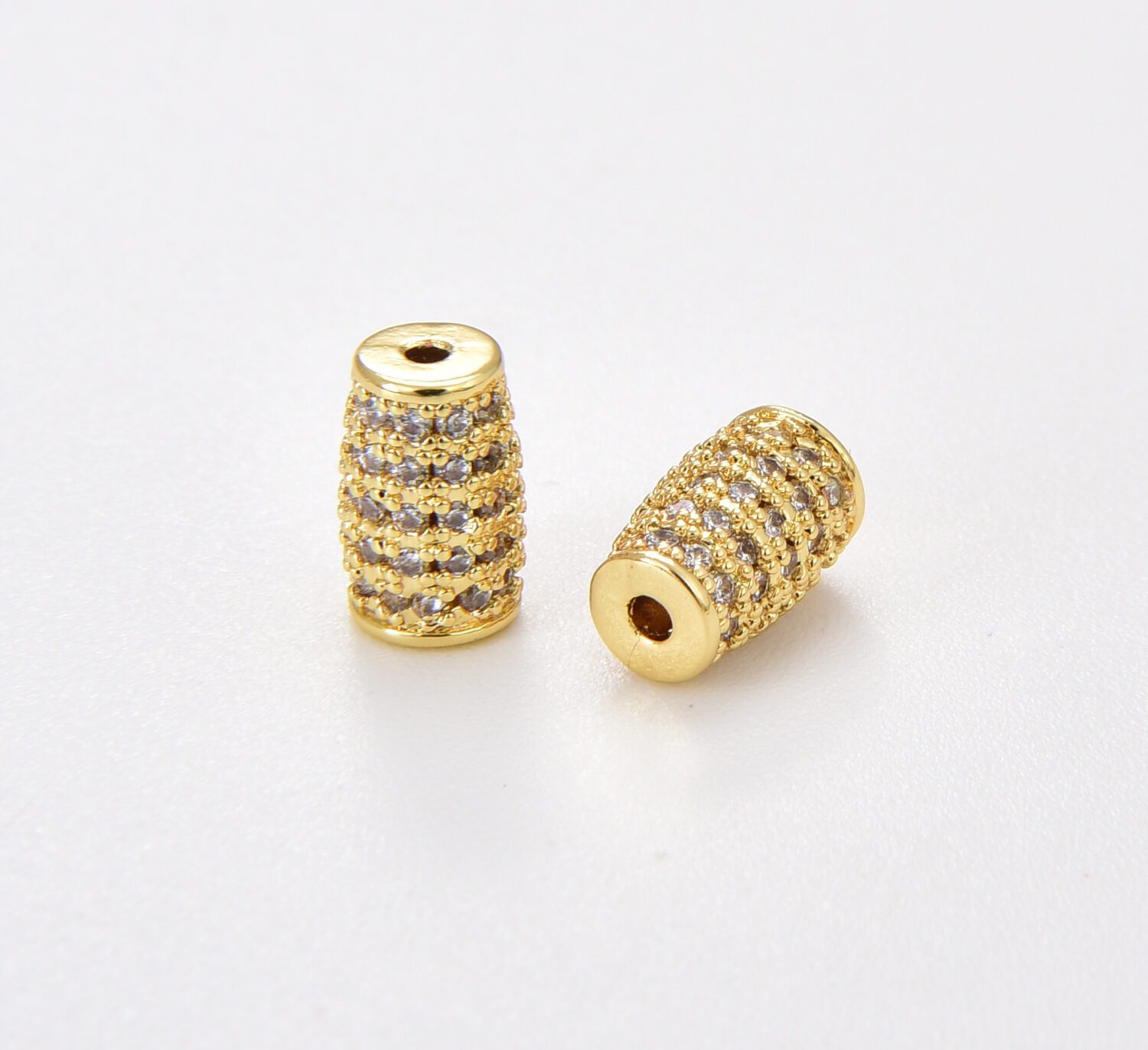 Cylinder Shape Spacer Beads, Gold Filled Lead Bullet Shape Bead, CZ Micro  Pave Tube Spacer Beads for DIY Jewelry Making Charms, BD134 -  BeadsCreation4u