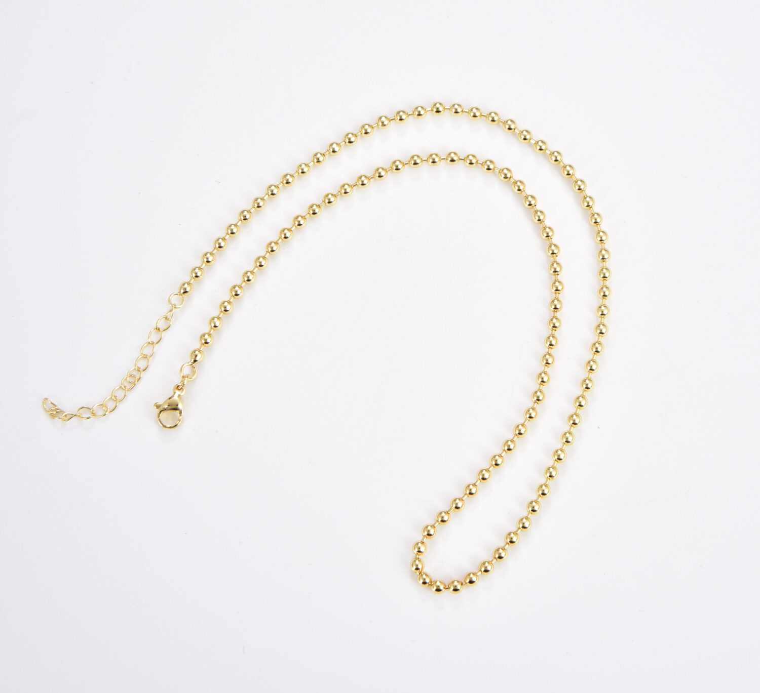 18k Gold Bead Necklace - 5mm, 8g – Crystal Casman