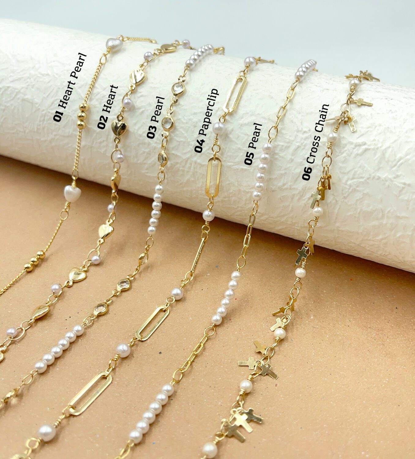 Elegant White Shell Pearl Chain by Yard, Gold Filled Heart/Cross Chain by  Foot, Wholesale Bulk Roll Chain for Jewelry Making, CH_Batch5 -  BeadsCreation4u