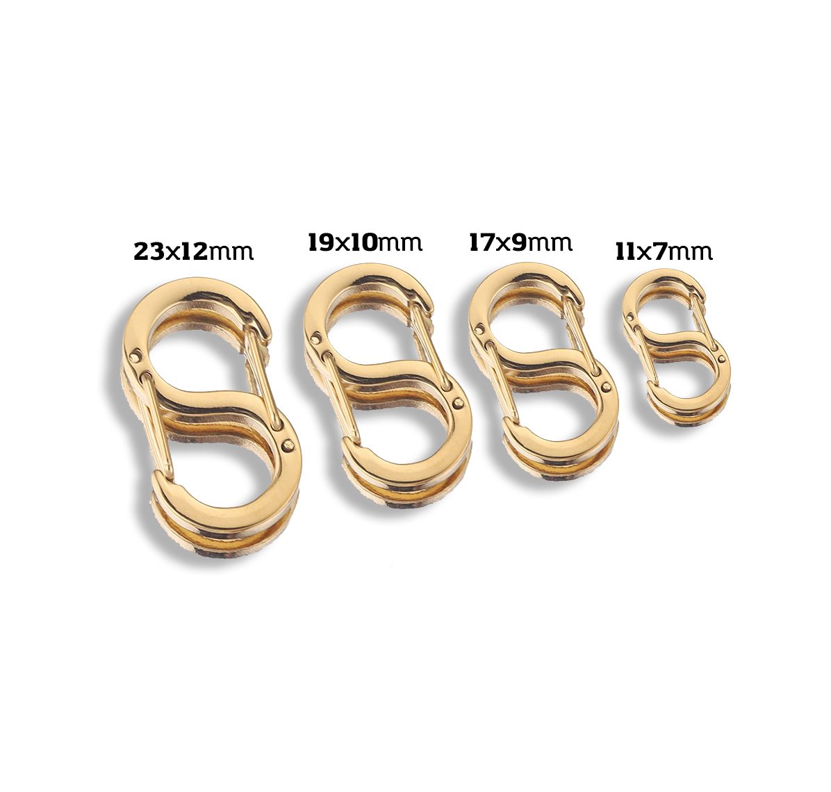 14k Gold Designer Double Side Openable S Lock Jewelry Finding