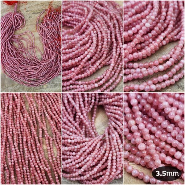 Rhodochrosite Gemstone Grade AAA Smooth Round Loose Beads, Pink Gemstone, Pink Beads 15.5 inch Full Strand 3.5m, 6mm, PRP832