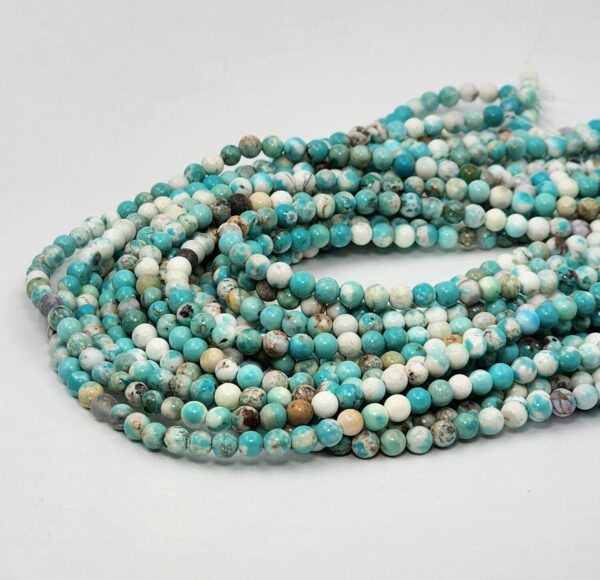 Incredible Quality Natural AAA Turquoise Gemstone Beads for Jewelry Craft Making, Real Genuine Gemstone Round Beads, 3mm 4mm, GRN372 - Image 2