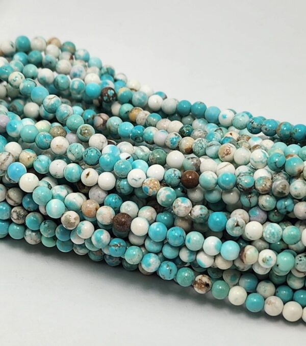 Incredible Quality Natural AAA Turquoise Gemstone Beads for Jewelry Craft Making, Real Genuine Gemstone Round Beads, 3mm 4mm, GRN372 - Image 4