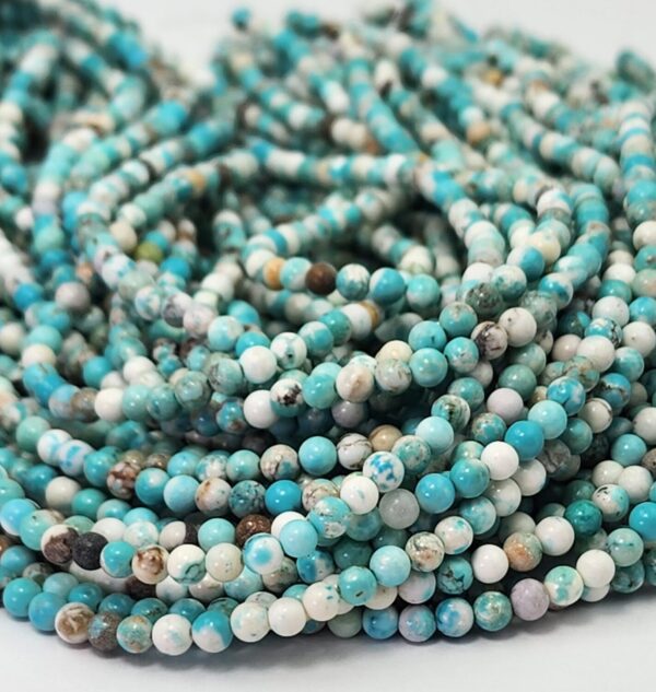 Incredible Quality Natural AAA Turquoise Gemstone Beads for Jewelry Craft Making, Real Genuine Gemstone Round Beads, 3mm 4mm, GRN372 - Image 6