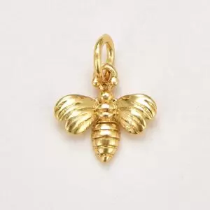 Dainty Queen Bee Charm, Gold Filled Bee Pendant, Insect Bug Pendant Charm for DIY Jewelry Add on Charm Bracelet Necklace Earring, CP1838