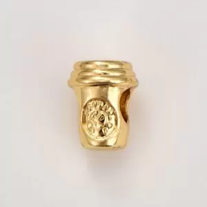 Dainty Coffee Cup Spacer Bead, Gold Filled 3D Cup Bead, Big Hole Coffee Cup Bead for Bracelet Necklace DIY Jewelry Making Supply, BD137
