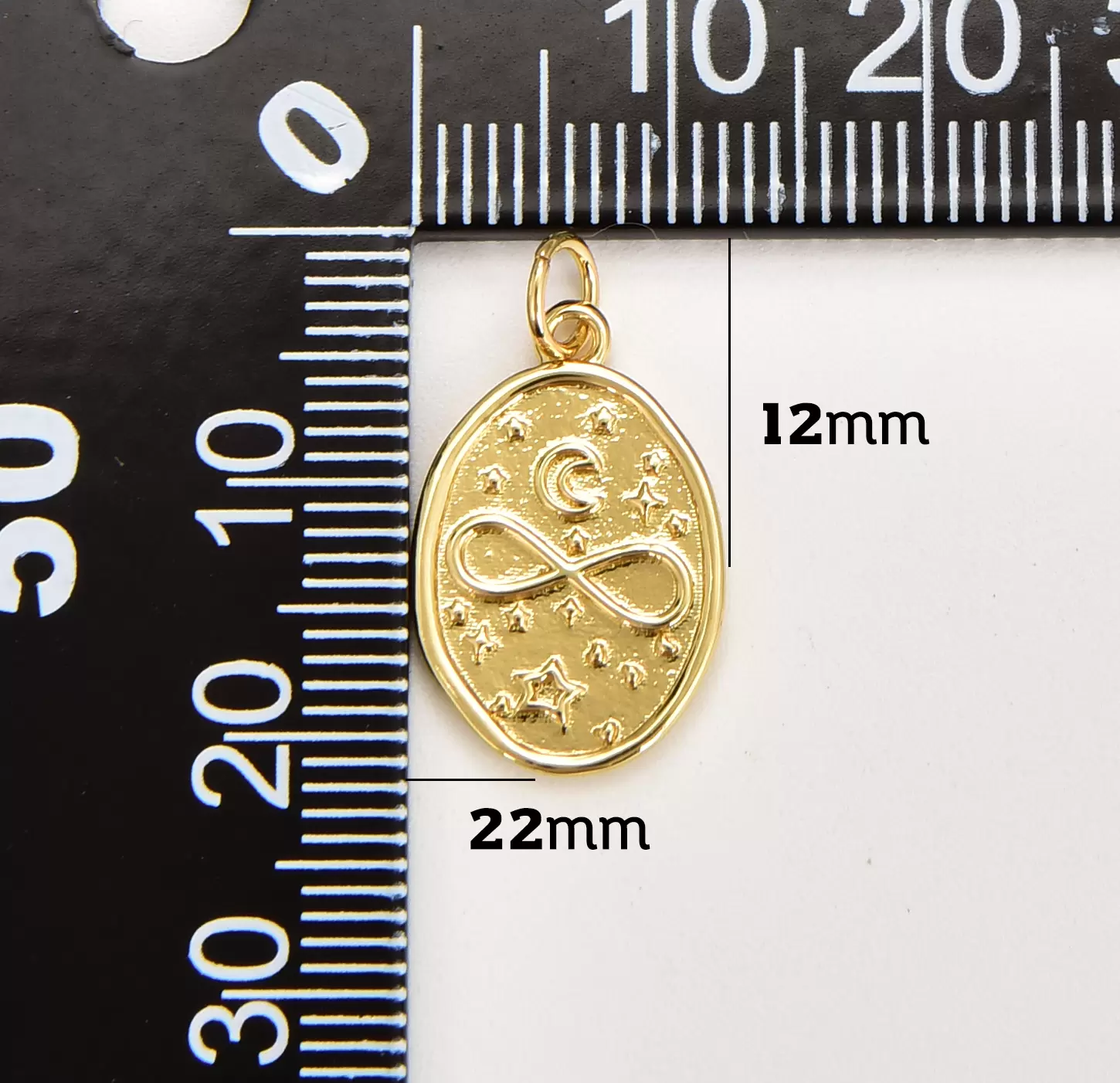 Infinity Celestial Charm, Gold Filled Infinity Pendant, Infinity Pendant Moon Star Charm for Necklace Bracelet Jewelry Making Supply, CP1817 - Image 5
