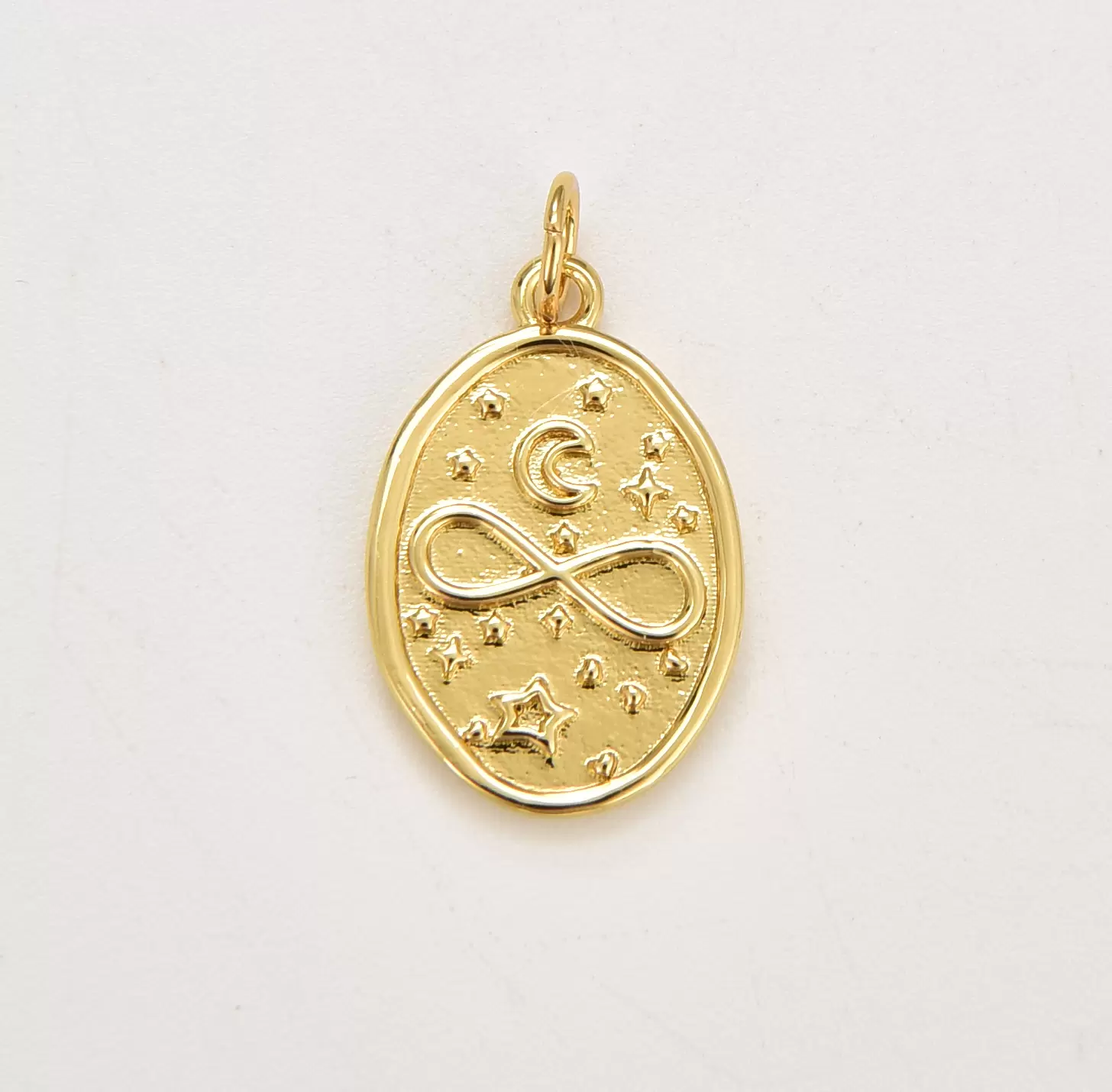 Infinity Celestial Charm, Gold Filled Infinity Pendant, Infinity Pendant Moon Star Charm for Necklace Bracelet Jewelry Making Supply, CP1817