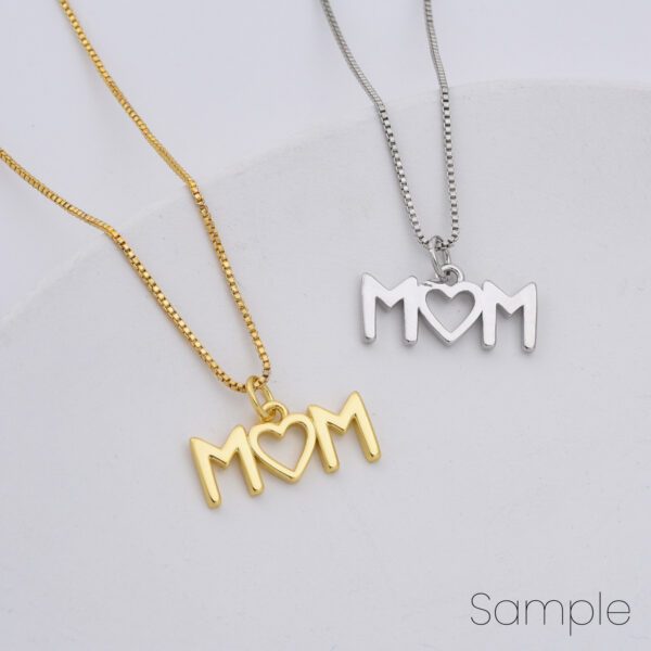 Dainty Mom Charm, Gold Filled Mom Pendant, Mothers Day Gift, Mom Pendant for Bracelet Necklace Component DIY Jewelry Making Supply, CP1848