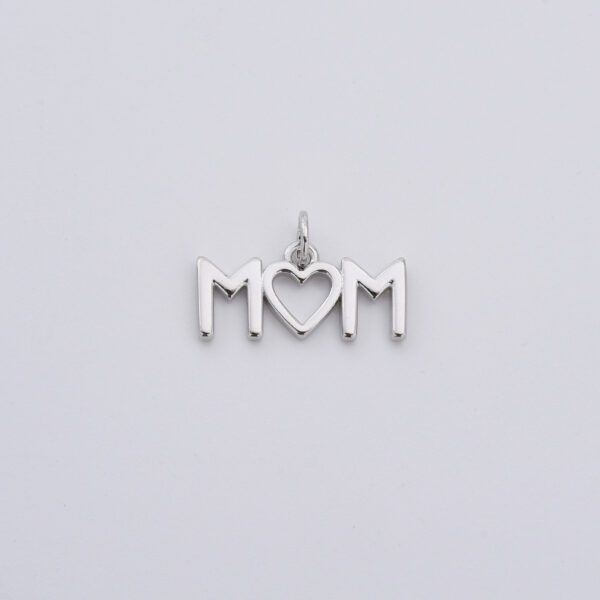 Dainty Mom Charm, Gold Filled Mom Pendant, Mothers Day Gift, Mom Pendant for Bracelet Necklace Component DIY Jewelry Making Supply, CP1848 - Image 5