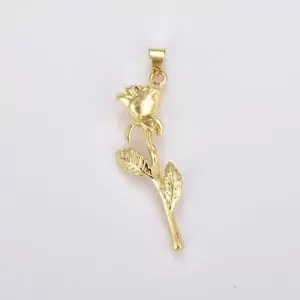 Dainty Rose Charm, Gold Filled Rose Flower Pendant, Flower Charm for Bracelet Necklace Jewelry Making Component, Gift for Her, CP1859