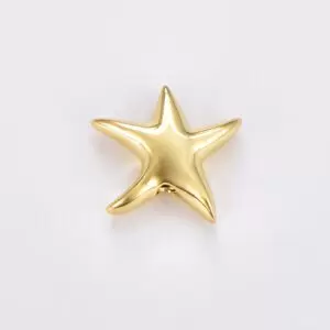 Dainty Star Spacer Beads, Gold Filled Star Bead, Big Hole Star Spacer for Bracelet Necklace Supply High Quality Beads, 13x13mm BD143