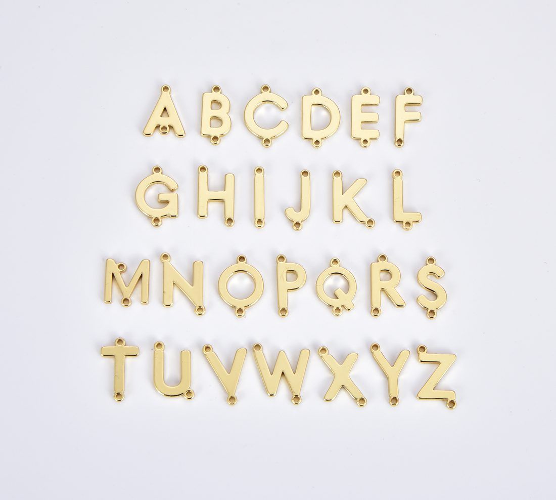 Alphabet Letter Initial Disc Bracelet Bracelets Customized Gold A To Z  Bracelets