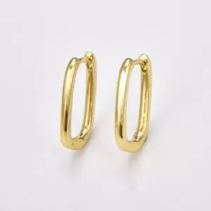 14K Gold Filled Hoop Earrings, U Shape Hoops, Simple Hoops, Square Hoops, Chunky Hoops, Geometrical Earrings, Minimalist Earrings, 17x11mm, ER151