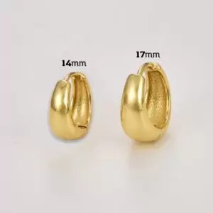 1 pair Thick Huggie Hoop Earrings, Gold Filled Hoop Earrings, Dainty Hoop Earrings, Gold Huggie Hoop, Chunky Gold Hoop, Round Hoop, ER233