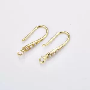 1 pair French Hook Earrings, Gold Filled Hook Ear Wires, Long Earring Hooks, Gift for Her, 21x8mm, ER253