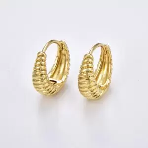 1 pair Croissant Huggie Hoop Earrings, Gold Filled Thick Huggie Earrings, Chunky Thick Hoops, Minimalist Earrings, Gift for Her, ER255