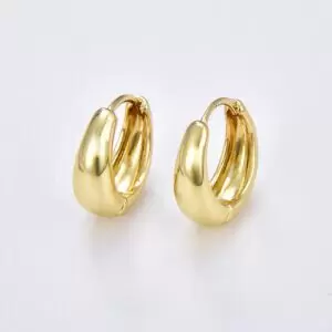 1 pair Thick Hoop Earrings, Gold Filled Huggie Hoop Earrings, Perfect for Every Day Wear, Minimalist Earring Jewelry, Gift For Her, ER256