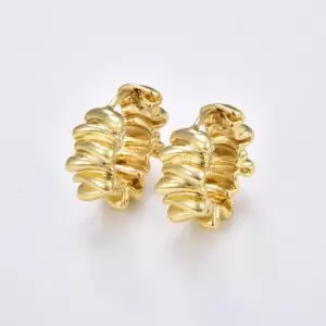 1 pair Unique Hoop Earrings, Gold Filled Huggie Hoop Earrings, Everyday Hoop, Minimalist Earrings, Gift Idea for Her, 18x18mm, ER258