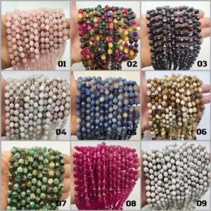 SALE Natural Faceted Gemstone Beads Star Cut Gemstone Spacer for Bracelet Necklace DIY Jewelry Making, Natural Chakra Beads GRN265