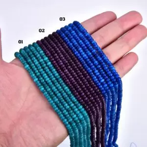 AAA Natural Quartz Rondelle Cut Gemstone Beads, High Quality Aquamarine, Amethyst, Kyanite quartz beads 4x2mm, GRN389