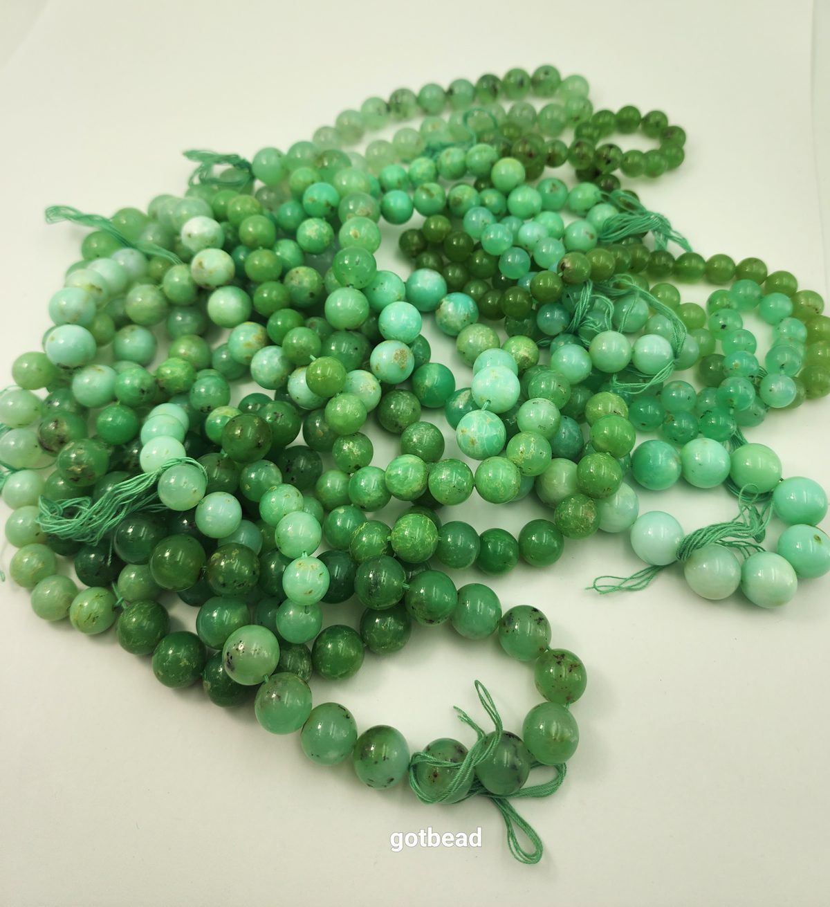 Chrysoprase Beads, Natural hot Chrysoprase Faceted Round Beads, 6 - 10.5 mm, Total 1 Strand of 5.5 Inches, Round Gemstone Beads