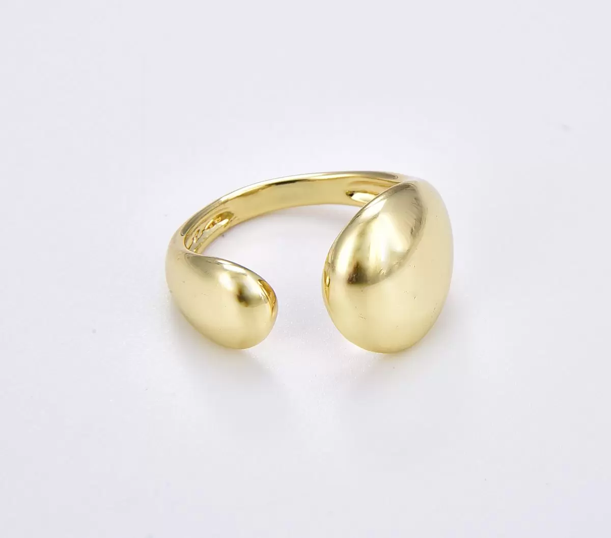 Chubby Geometric Claw Open Band Ring, Chubby Geometric Claw Open Band Ring, Stacking Ring, Simple Gold Ring, Statement Ring, RG187