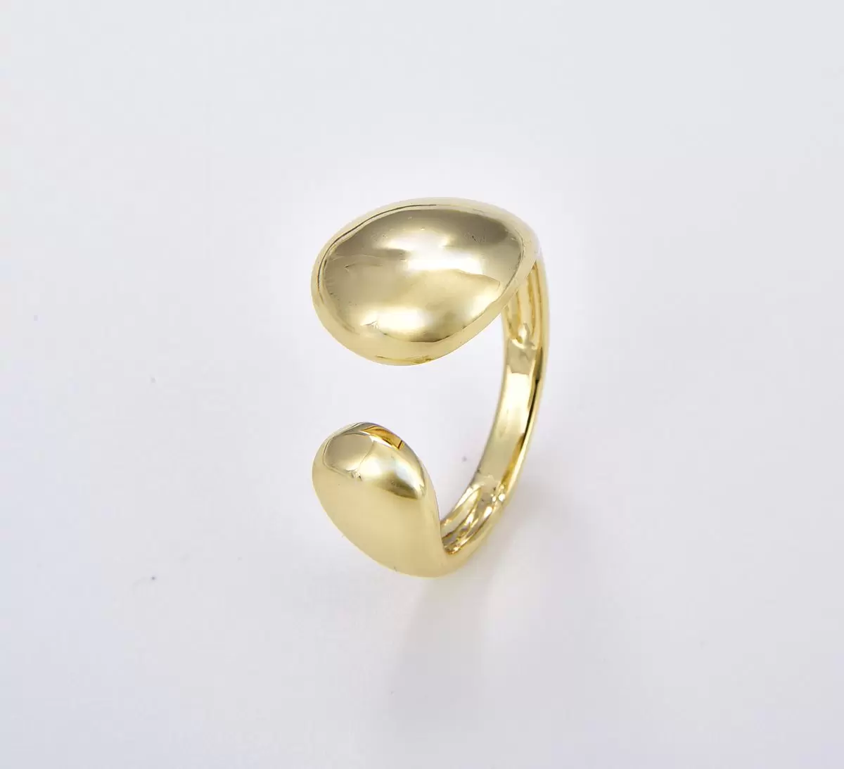 Chubby Geometric Claw Open Band Ring, Chubby Geometric Claw Open Band Ring, Stacking Ring, Simple Gold Ring, Statement Ring, RG187 - Image 2