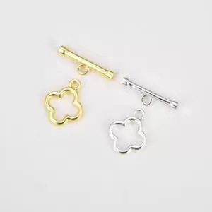 Dainty Clover Toggle Clasp, Gold Filled OT Clasp Fancy Design OT Clasp Bulk Supply for Bracelet Necklace Component, CL548