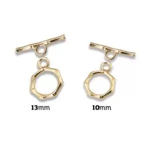 Dainty Heptagon Toggle Clasp, Gold Filled OT Clasp Fancy Design OT Clasp Bulk Supply for Bracelet Necklace Component, CL549