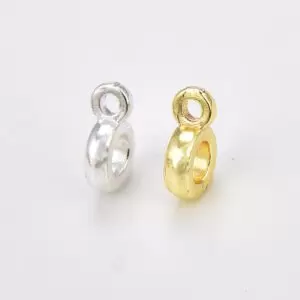 Dainty Bail Clasp, Gold Filled Pendant Bail Round for Pendant Jewelry Kit Supplies for Necklace Bracelet DIY Jewelry Making, CL550
