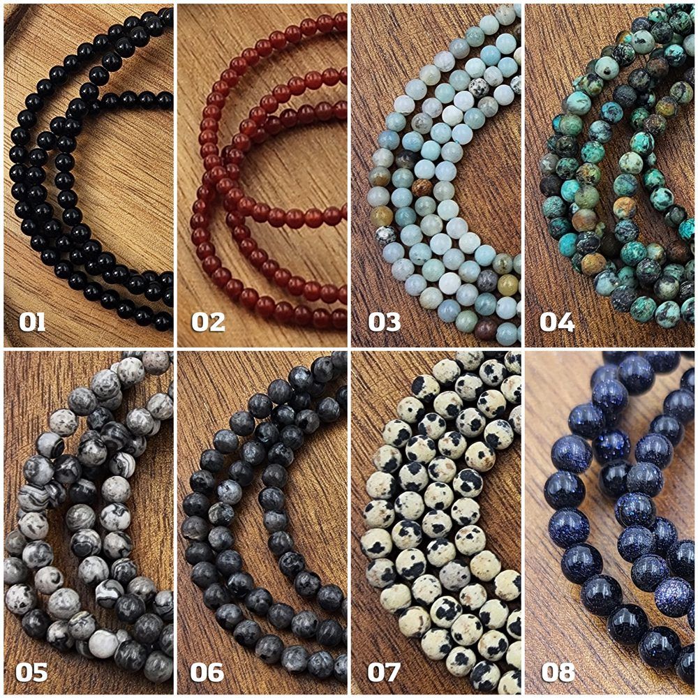 DEIY 4mm Beads for Bracelets, Beads with Holes, Crystal Beads