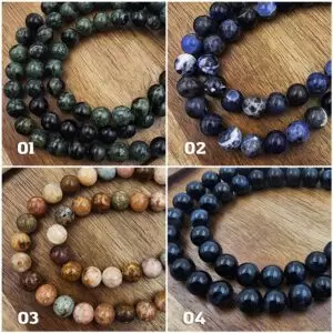 Kambaba Sodalite Moss Agate Blue Tiger eye Natural Gemstone Polished  Round Loose Beads for Jewelry Making Design AAAA Quality PRP843