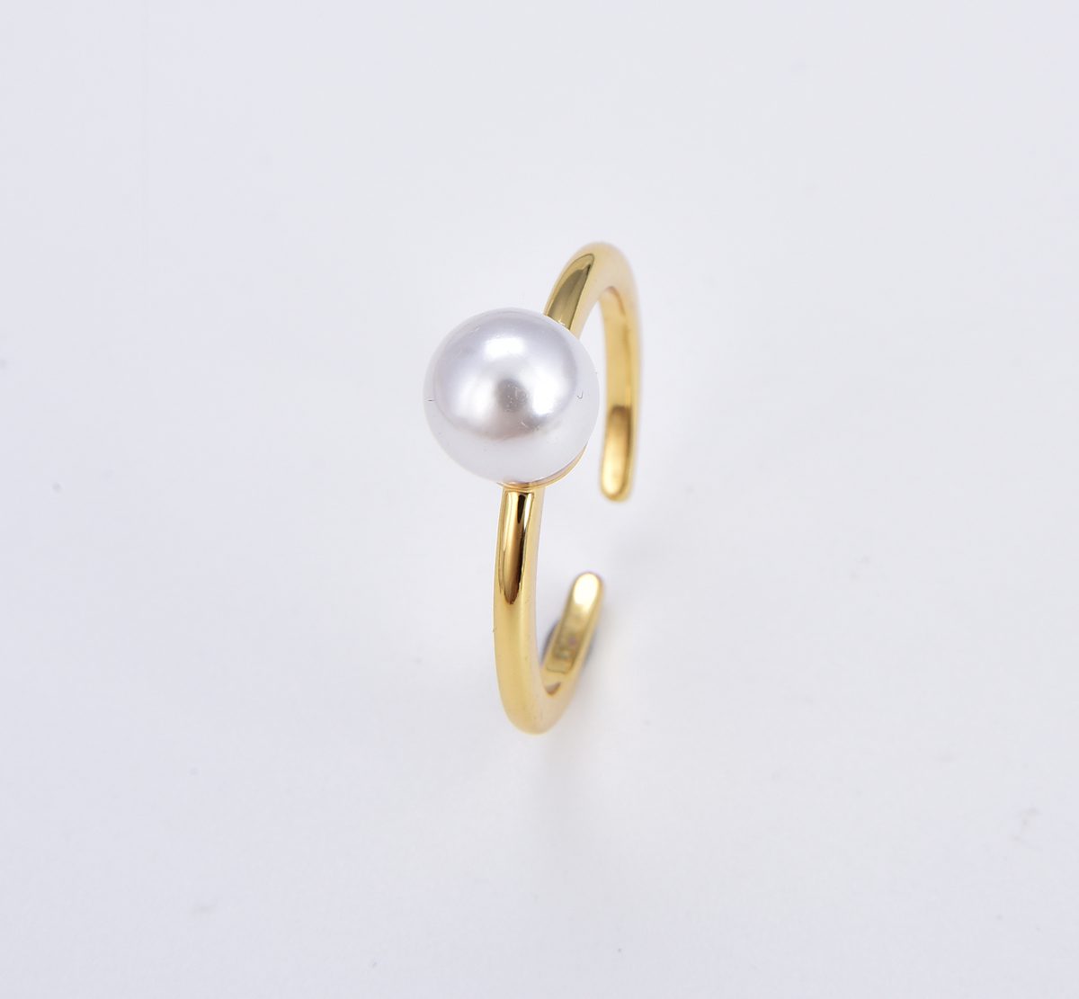 Sterling Silver 9mm Pearl Ring Size 7