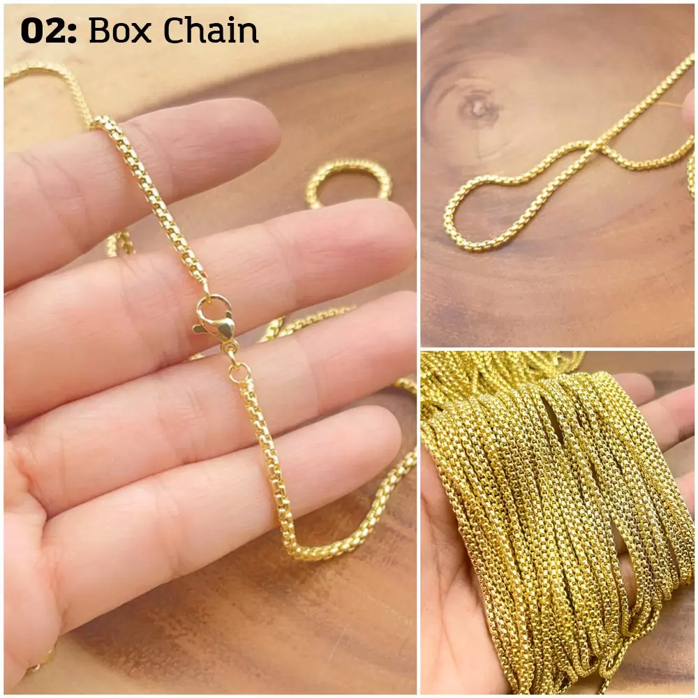 18" Ball Bead Chain, Box Chain, Rolo Cable Chain, 18 Inch Gold Filled Layering Chain, Wholesale Bulk Roll Chain for Jewelry Making, CH317 - Image 3