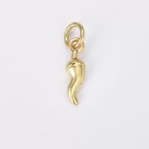 Dainty Gold Filled Italian Horn Add-On Charm, Italian Horn Pendant for Necklace Bracelet Jewelry Making Supply, 9x3mm, CP1914