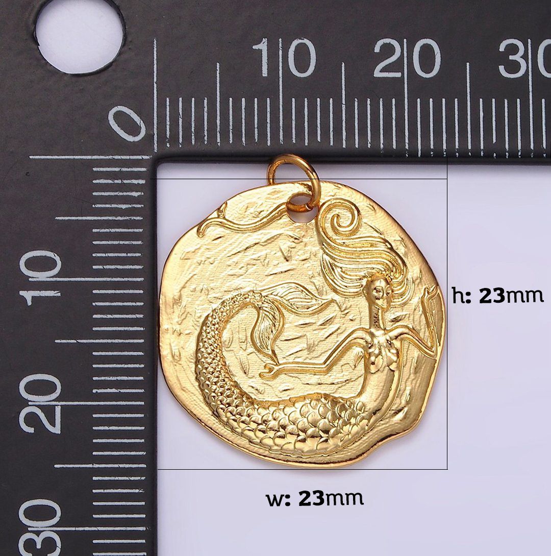 Dragon Charms for Necklace, 18K Gold Filled Charm Pendant With CZ